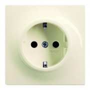 Розетка с защитными шторками ABB impuls слоновая кость (20 EUCKS-72)