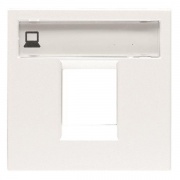 Накладка для 1-го суппорта/разъёма типа 2017... и/или 2018..., 2-модульная, серия Zenit, цвет альпий