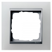 Рамка 1-ая Gira Event Белый Полупрозрачный цвет вставки Алюминий