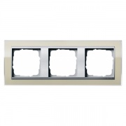 Рамка Gira Event Clear Песочный 3 поста цвет вставки Алюминий