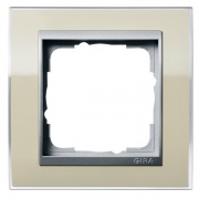 Рамка Gira Event Clear Песочный 1 пост цвет вставки Алюминий