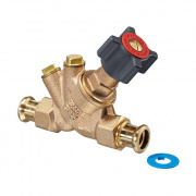 Вентиль запорный Oventrop Hydrocontrol APR - Ду32 D35мм (Пресс/Пресс, PN16, отверстия для измерений)