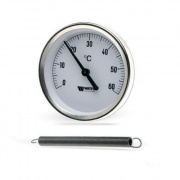 Термометр биметаллический накладной WATTS F+R810 TCM - для труб 1"- 2" (D-63 мм, шкала 0-120°C)