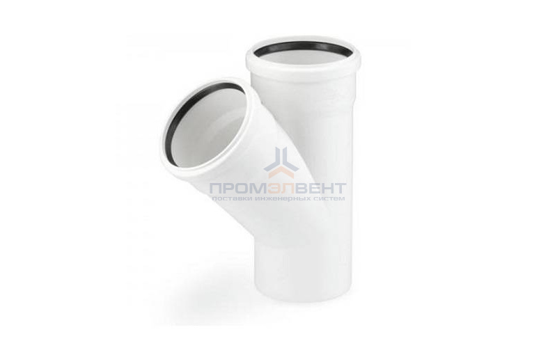 Тройник с отводом на 45° REHAU RAUPIANO PLUS - 75 (для системы внутренней канализации)