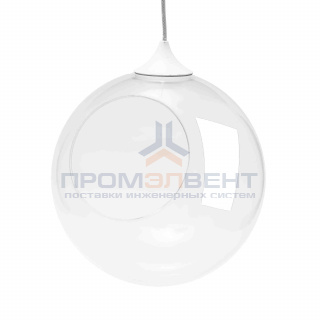 FT-14-01 Фитосветильник подвесной, светодиодный, стеклянный шар Ø150мм, 220В, 1Вт, кабель 1м, белый (без наполнения)