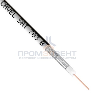 Кабель коаксиальный Cavel SAT 703 B NE с черной полосой CU 75 Ом [бухта 250м]