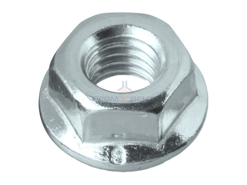 Гайка с фланцем М5 шестигранная оцинкованная DIN6923 (упаковка 100шт)