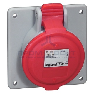 Розетка встраиваемая Legrand P17 16А 3К+З 380В IP44
