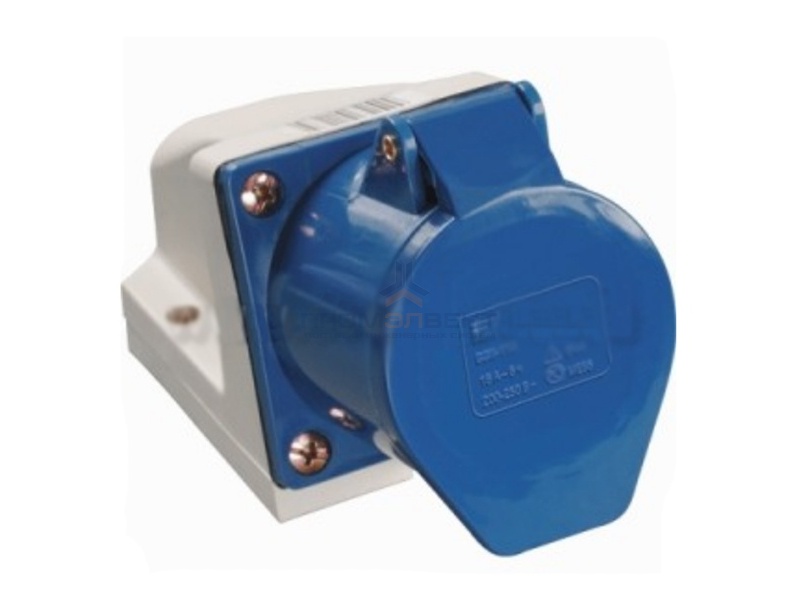 Розетка 113 стационарная 2Р+РЕ 16А 220В IP44 ИЭК