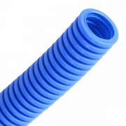 Труба гофрированная ПП д20 лёгкая HF безгалогенная синяя (100м)