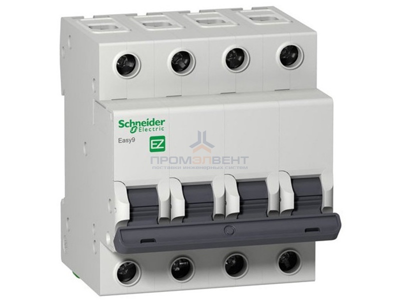 Автоматический выключатель Schneider Electric EASY 9 4П 20А С 4,5кА 400В (автомат)