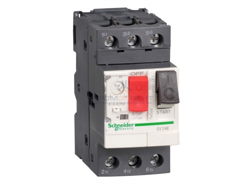 Автомат Schneider Electric TeSys GV2ME с комбинированным расцепителем 0,1-0,16А