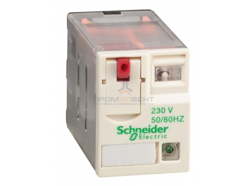 Миниатюрное реле Schneider Electric Zelio Relay  RXM 4 контакта, светодиод 230В AC 6A