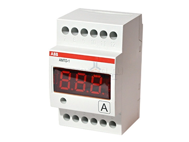 Амперметр цифровой ABB AMTD-1 модульный переменного тока, прямого измерения